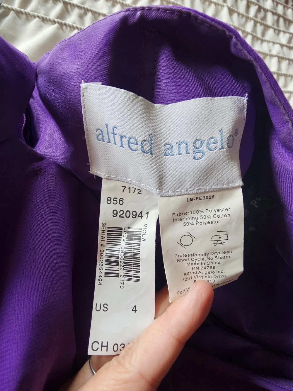 Alfred Angelo Purple Halter A-Line Dress 4 - Picture 4 of 4